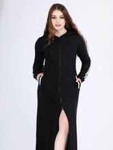 Load image into Gallery viewer, Basic plain black open abaya