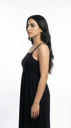 فستان سالوبت من القطن الخالص اسود