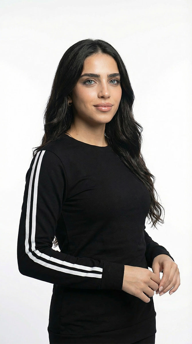 بدلة رياضى قطن بيزك اسود