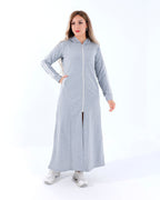 Abaya basique beu marine unie ouverte