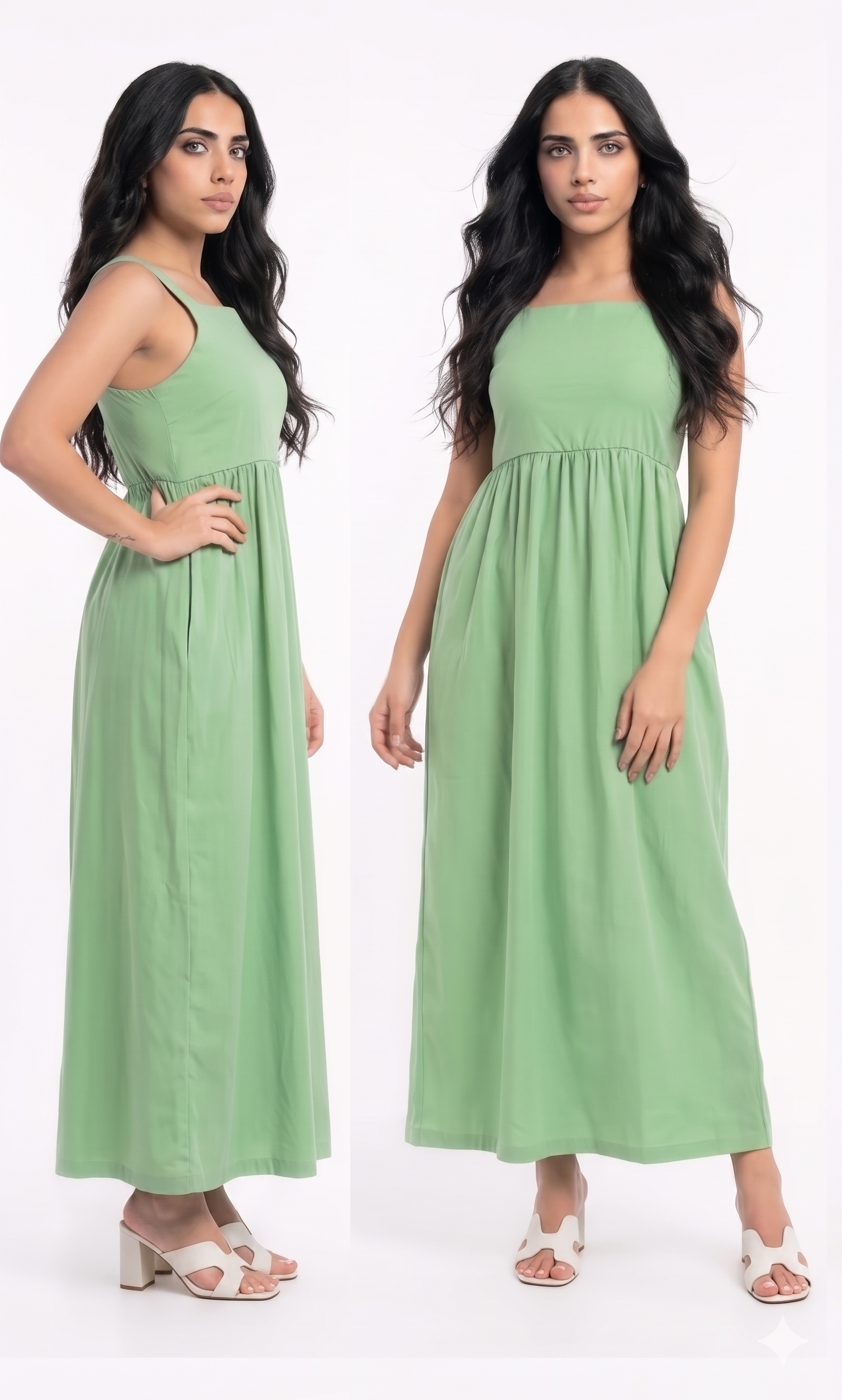 Robe salopette noire en pur coton