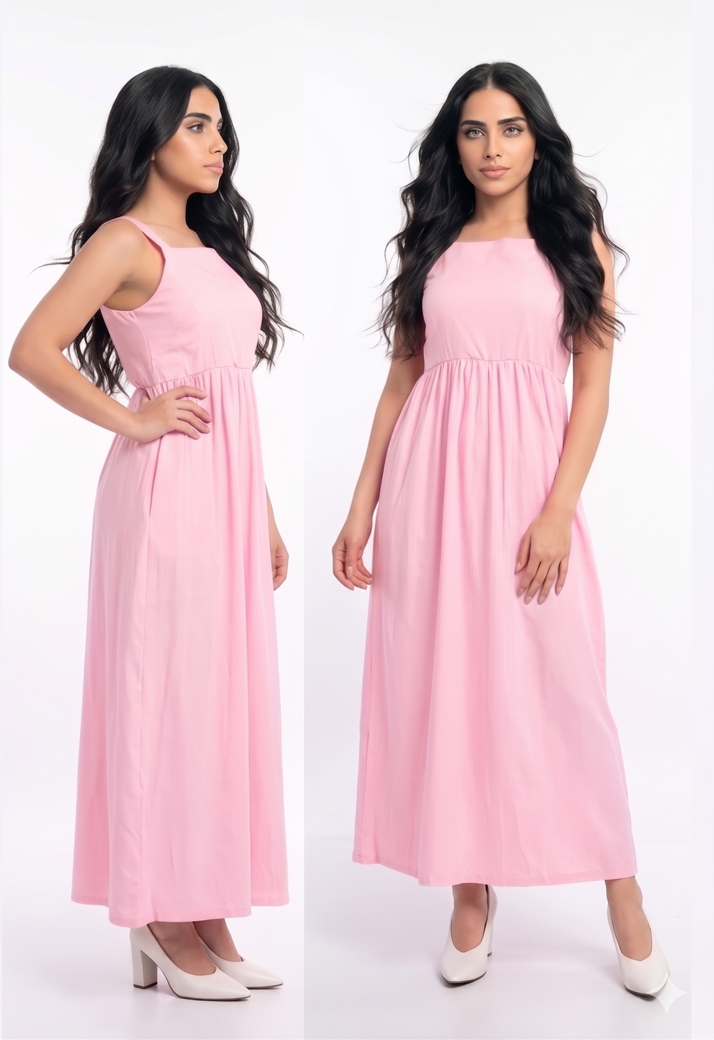 Robe salopette noire en pur coton