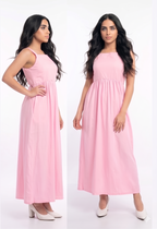 Robe salopette noire en pur coton