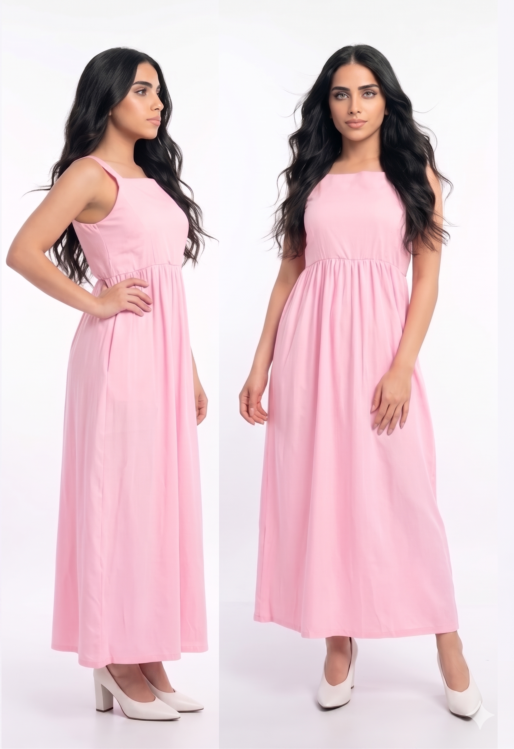 Robe salopette noire en pur coton