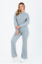 بدلة رياضية ميلتون سادة رمادي فاتح