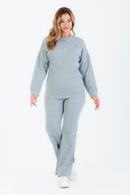 بدلة رياضية ميلتون سادة رمادي فاتح