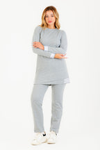 بدلة رياضية شرايط ميلتون رمادي