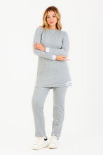 Load image into Gallery viewer, Black Melton Stripe Tracksuit