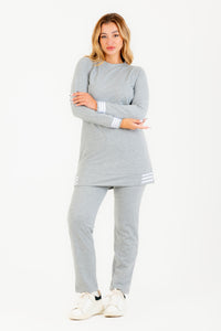Black Melton Stripe Tracksuit