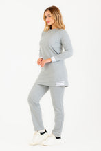 Load image into Gallery viewer, Black Melton Stripe Tracksuit