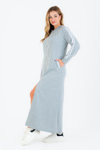 Abaya basique beu marine unie ouverte