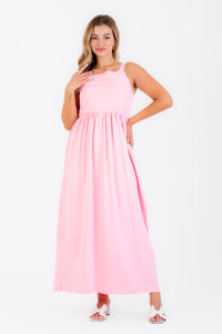 Robe salopette noire en pur coton