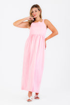 Robe salopette noire en pur coton