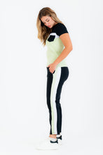 Load image into Gallery viewer, Short-sleeved khaki and black cotton Sportsuit