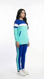 بدلة رياضية قطن تركواز فى موف