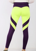Navy and pink polyester leggings