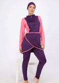 Maillot burkini mauve et rose