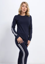 Load image into Gallery viewer, Navy blue  basic cotton Sportsuit