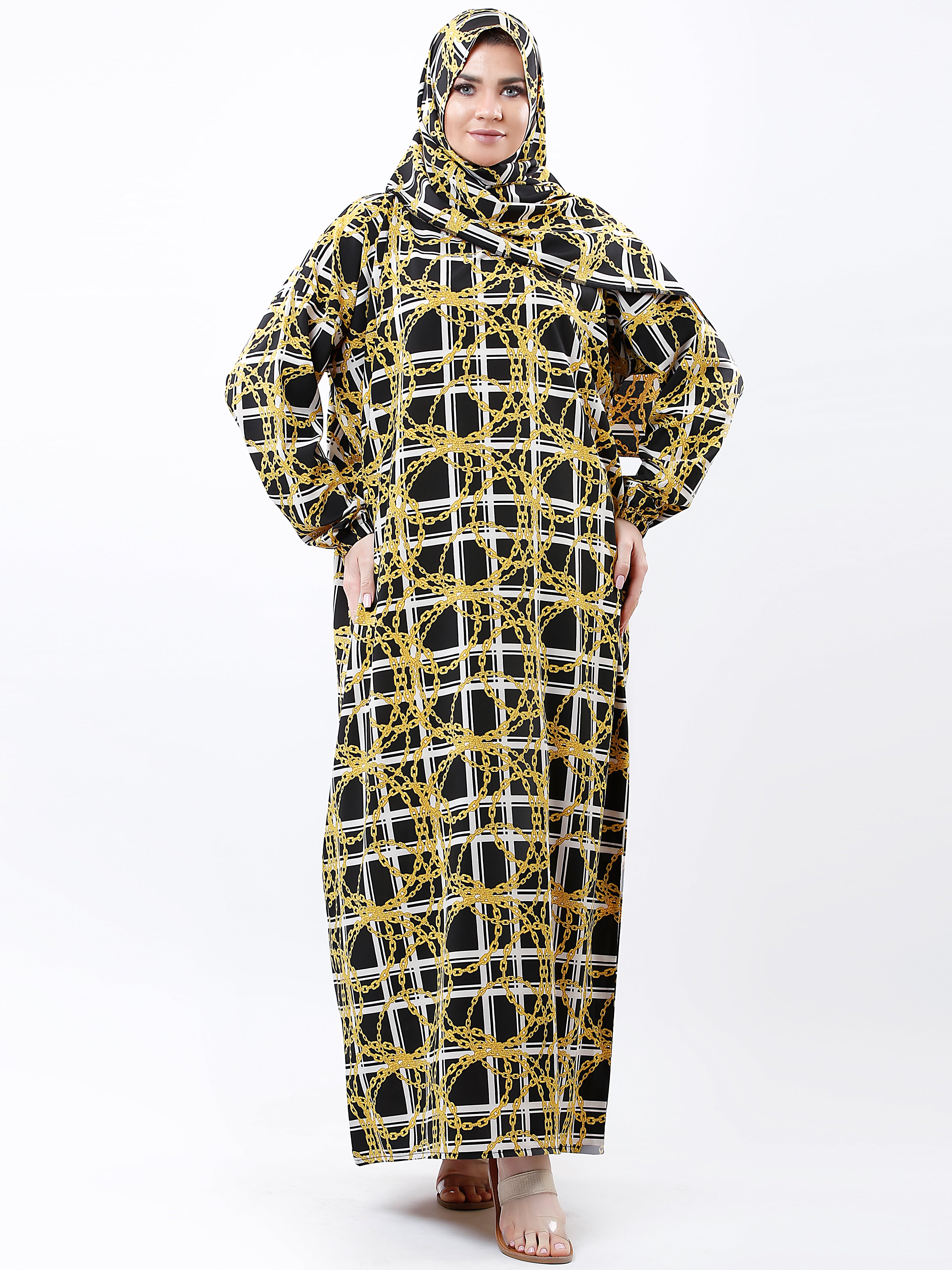 اسدال سلاسل مربعات اسود بوليستر - pumpkinU