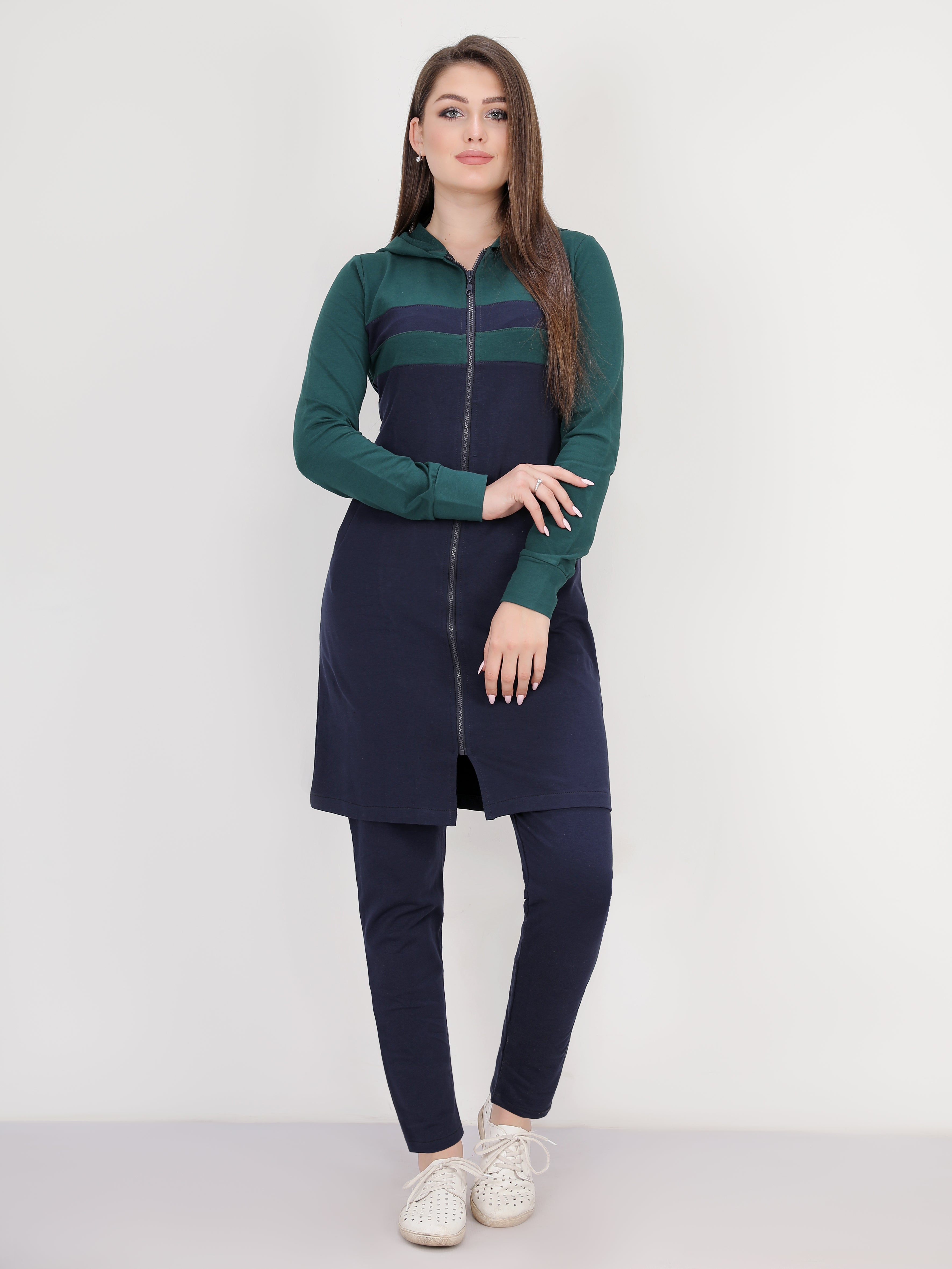 بدلة رياضية قطن ميلتون بسوستة وكابيشو زيتى فى كحلى - pumpkinU