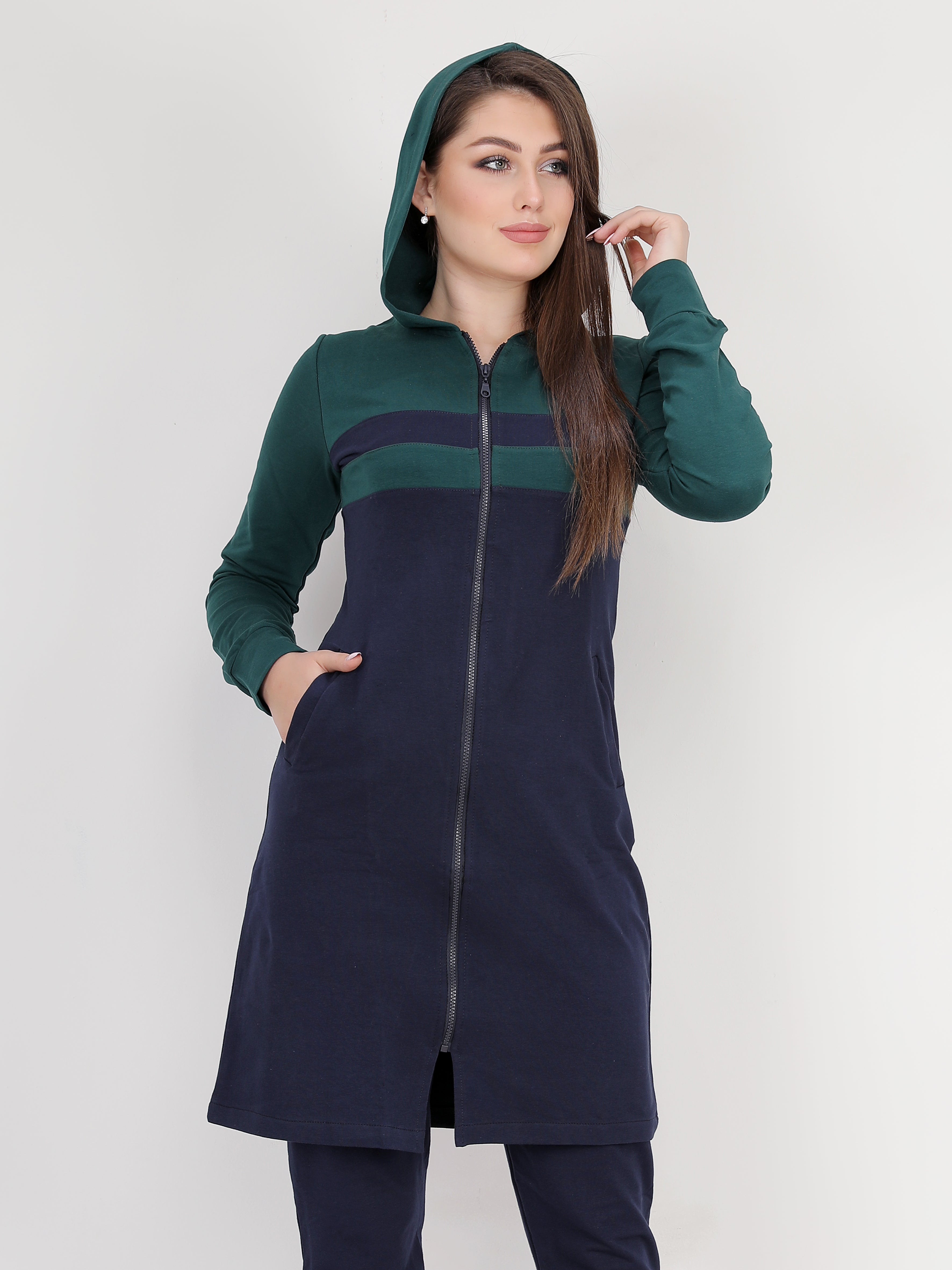 بدلة رياضية قطن ميلتون بسوستة وكابيشو زيتى فى كحلى - pumpkinU