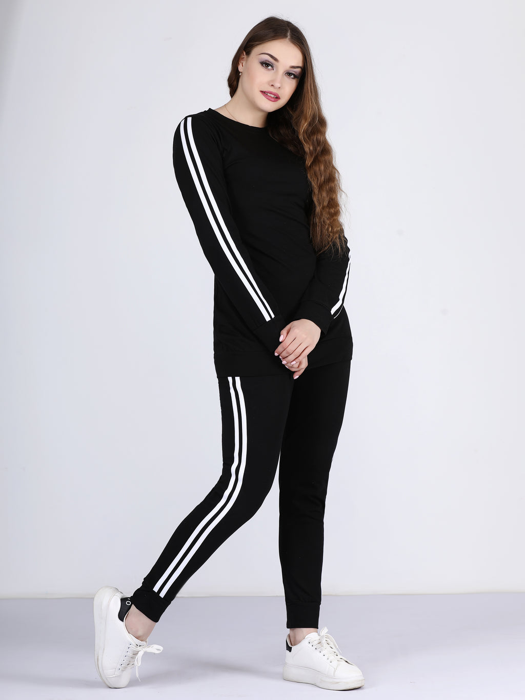 بدلة رياضى قطن بيزك اسود - pumpkinU