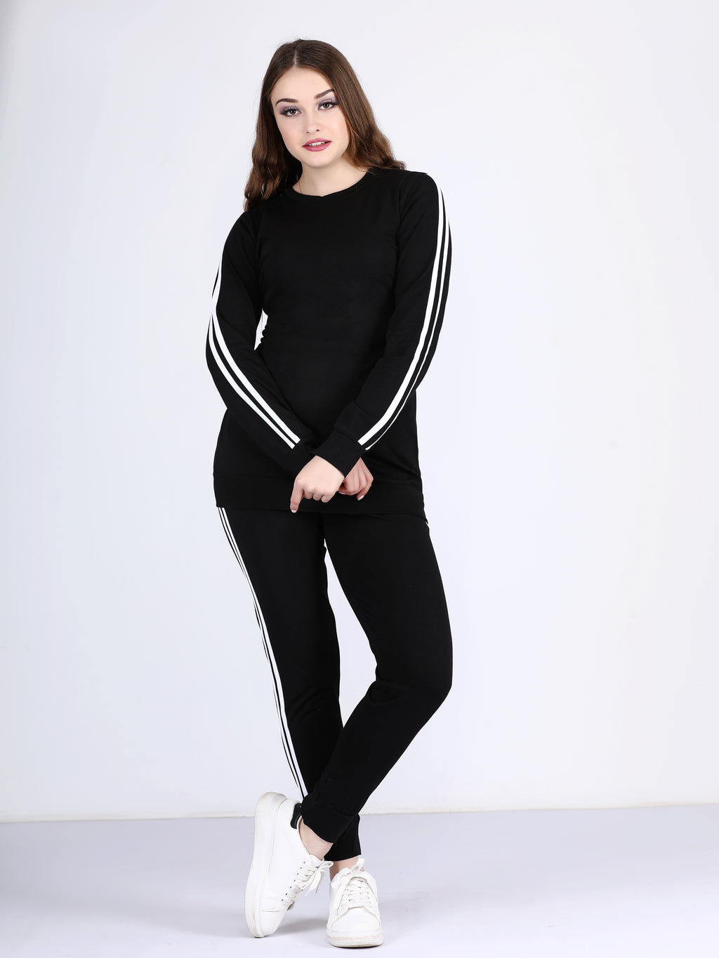 بدلة رياضى قطن بيزك اسود - pumpkinU