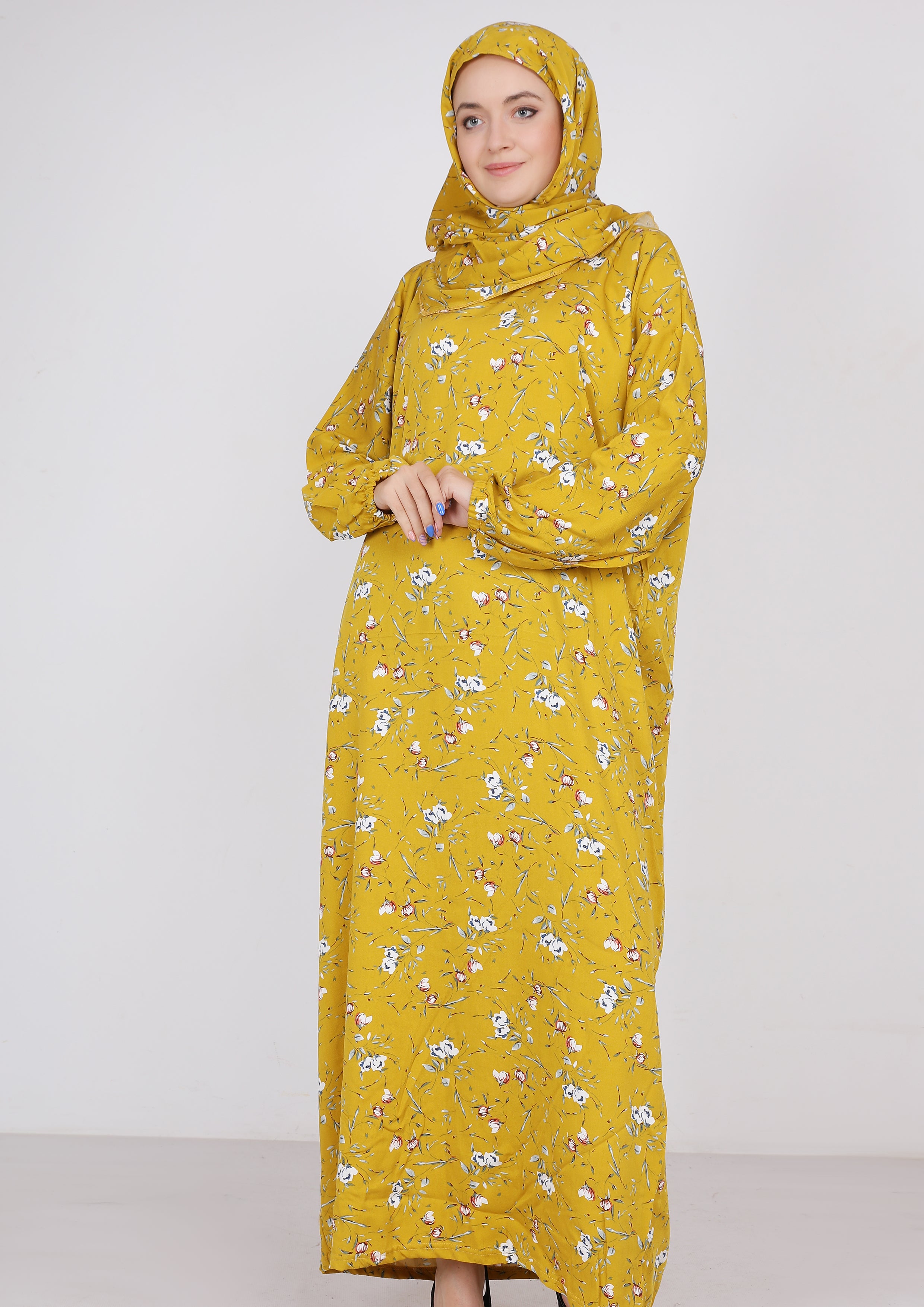 اسدال فسكوز مستورد بنقشة ورد أبيض - مسطردة