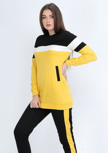 Mustard and black  cotton Sportsuit
