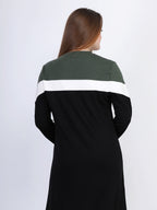 فستان رياضي قطن كريب زيتى فى اسود - pumpkinU