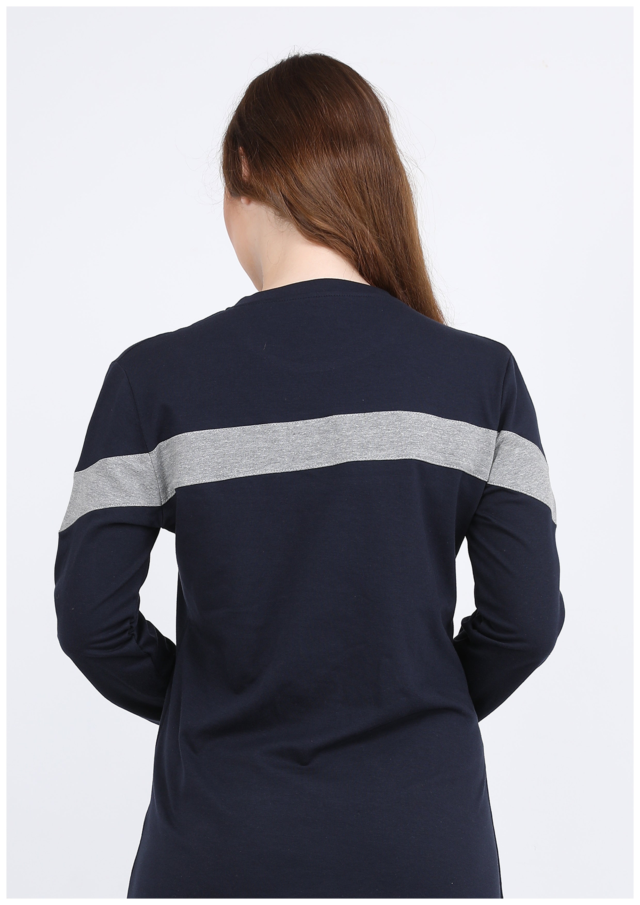 Abaya sport crêpe bleu marine