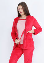 Pyjama 3 pièces heidi fuschia à doublure des deux faces