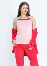 Load image into Gallery viewer, Fuchsia Heidi pyjamas 3-pieces set with double-sided lining