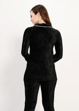 Charger l&#39;image dans la galerie, Pyjama en velours crêpe noir