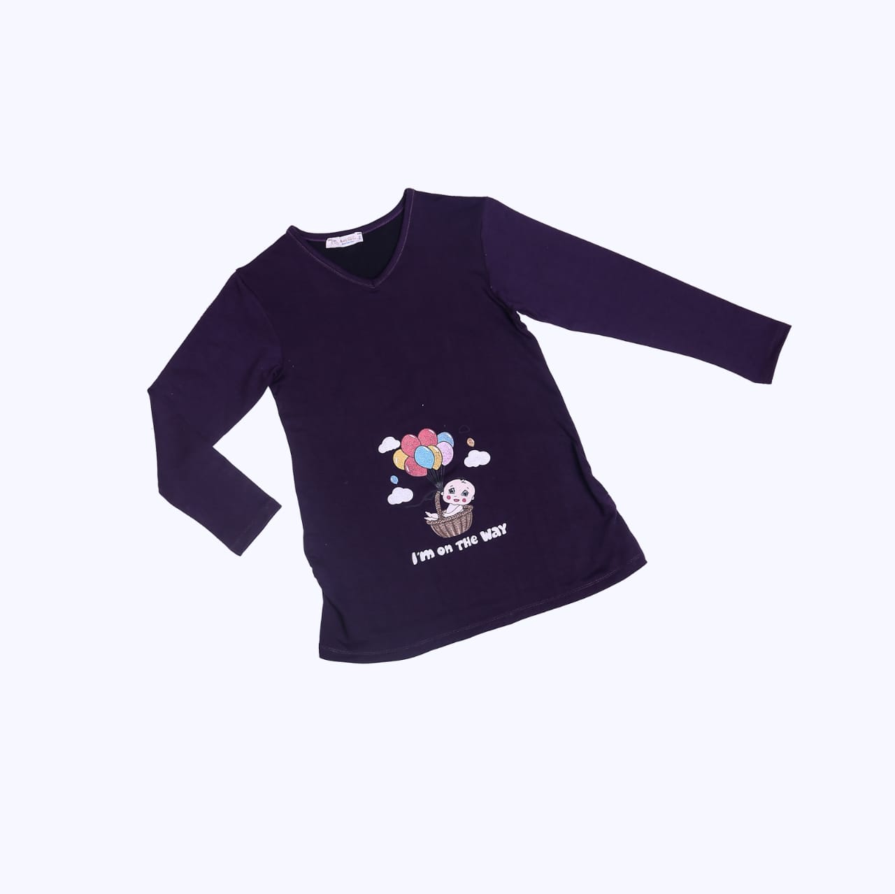 Tshirt grossesse - modèle 3009 - aubergine