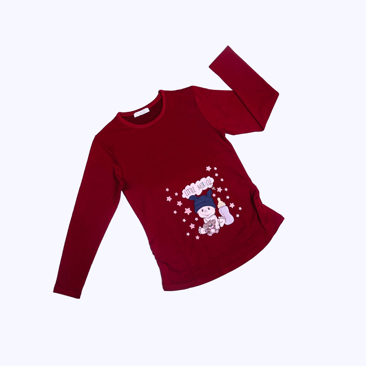 Tshirt grossesse - modèle 3010 lie de vin