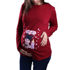 Tshirt grossesse - modèle 3010 lie de vin