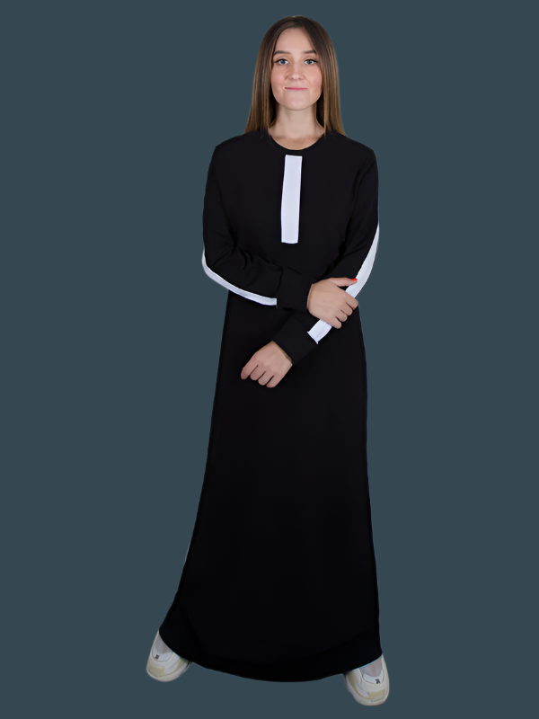 فستان رياضى قطن  اسود  شرايط - pumpkinU