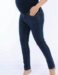 Pantalon jeans pour femme enceinte modèle 404 - bleu marin