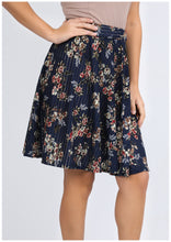 Load image into Gallery viewer, Navy blue skirt with floral bouquet
