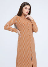 Load image into Gallery viewer, Liverpool havane striped button-up dress