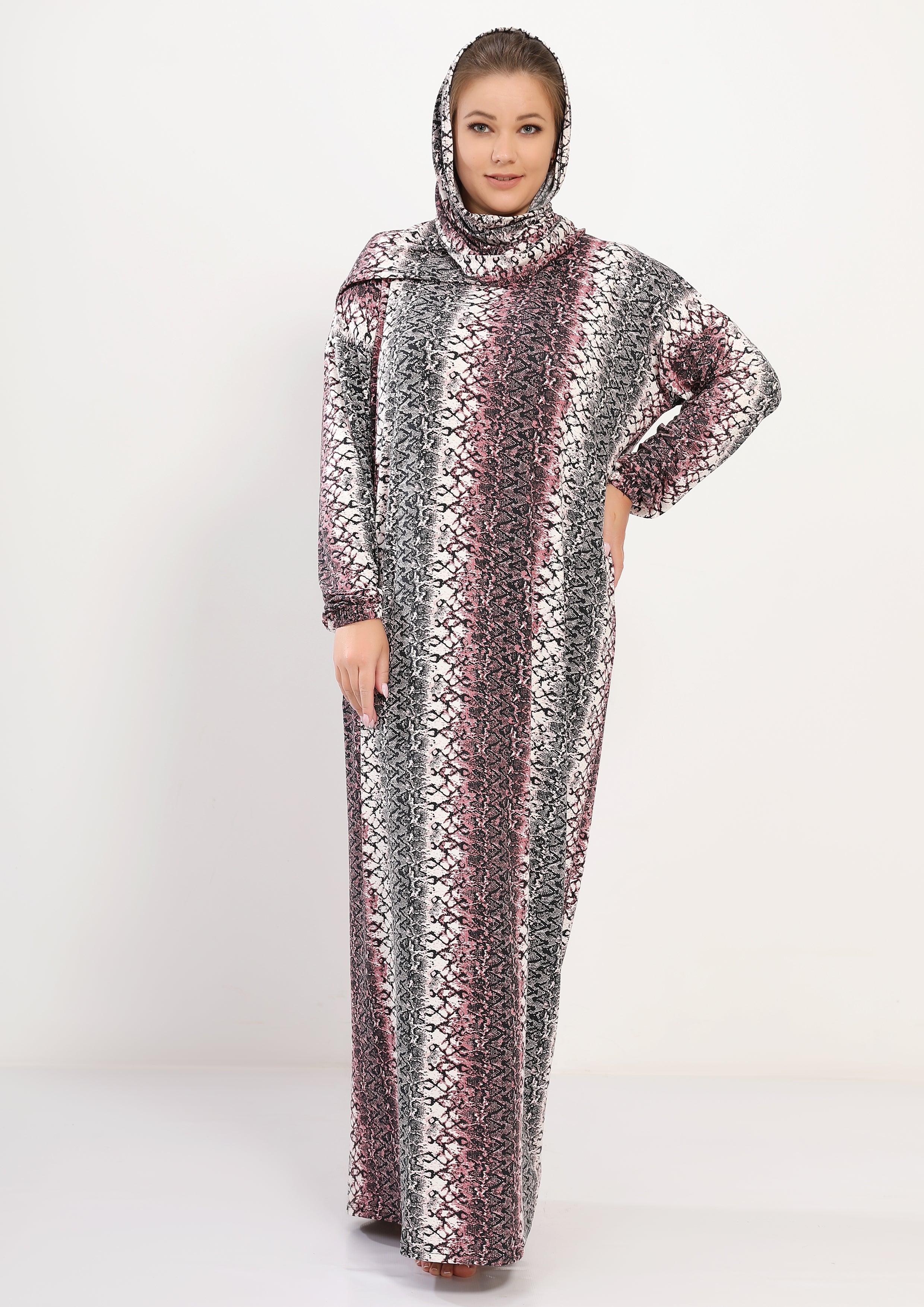 Isdal en polyester design tigré lie de vin