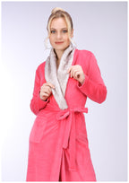 روب شتوي فرو هايدي مبطن من الوشين روز غامق