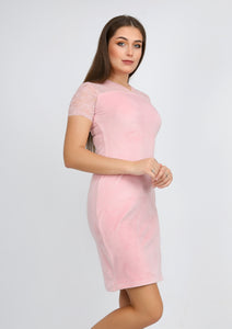 Short light pink heidi dress