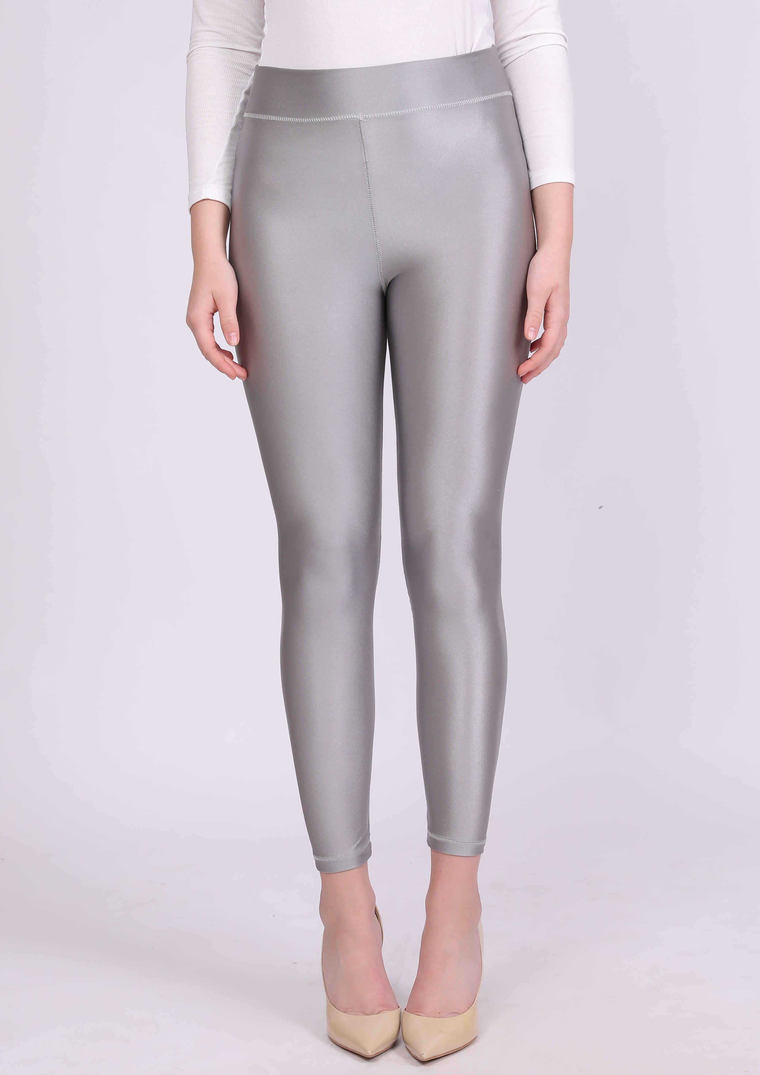 بنطلون زبدة ليكرا مستورد فضي