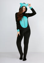 سلوبيت هايدي مبطن من الوشين بكابيشو أسود في تركواز