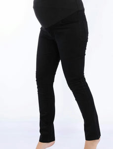 Black Gabardine pants for pregnant women, model 5053