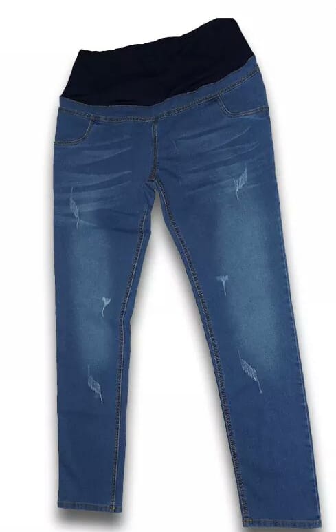 Pantalon jeans pour femme enceinte modèle 5044 - bleu marin