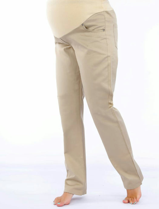 Pantalon gabardine pour femme enceinte modèle 5057 -  beige