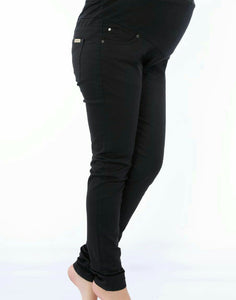 Black Gabardine pants for pregnant women, model 5057